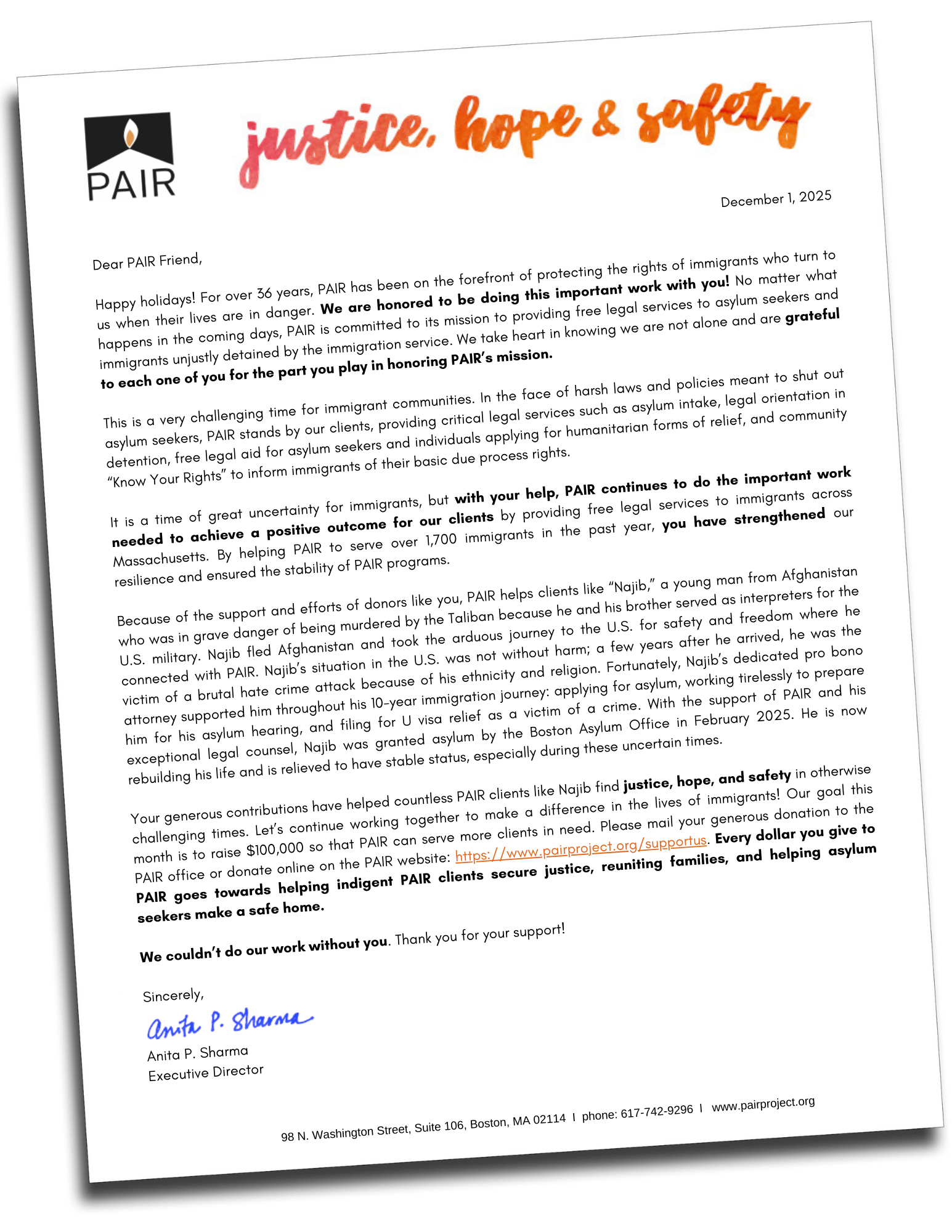 Annual Appeal December 2025